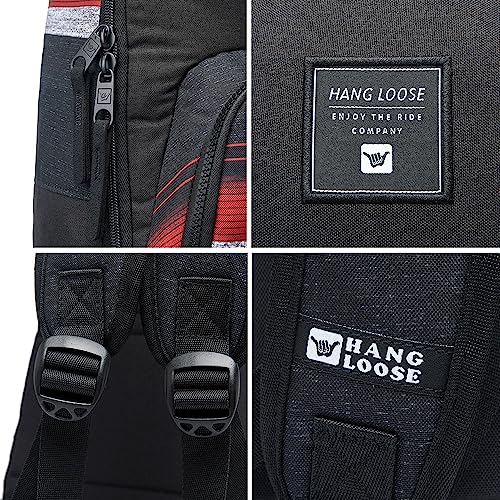 Mochila Poliéster Resistente Hang Loose Unissex Vermelha/Preta