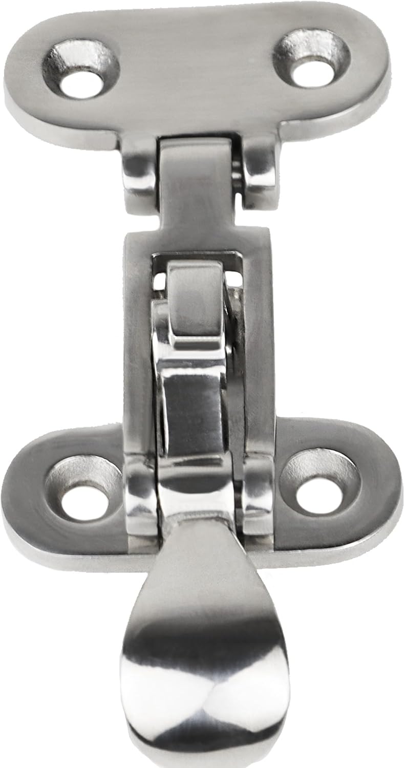 YANYUCB Boat Door Lock Latch Anti-Rattle 316 Stainless Steel Marine Hardware Lockable Hold Down Clamp Latch Fastener Clamp with Screws