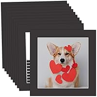Vista 80 de MBC MAT BOARD CENTER, Paquete de 5 paspartús negros de 4x6 para fotos de 3x5, corte biselado, libre de ácido, grosor de 4 capas