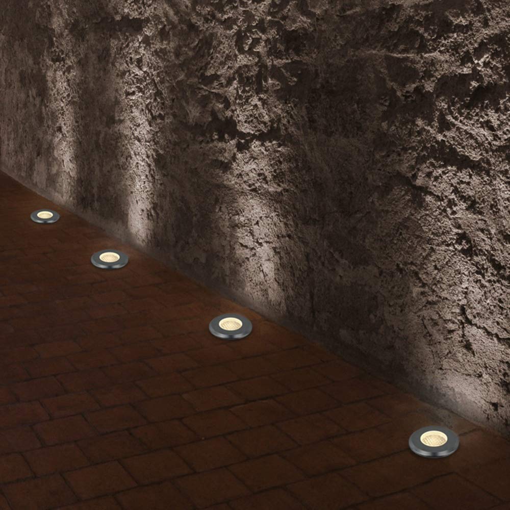 Faretti da Incasso for Esterni Honeycomb antiriflesso Bassa tensione 24V luci da terra for esterno IP67 impermeabile Faretto da terra Segnapasso a LED terrazza Pavimento di legno prato decorazio