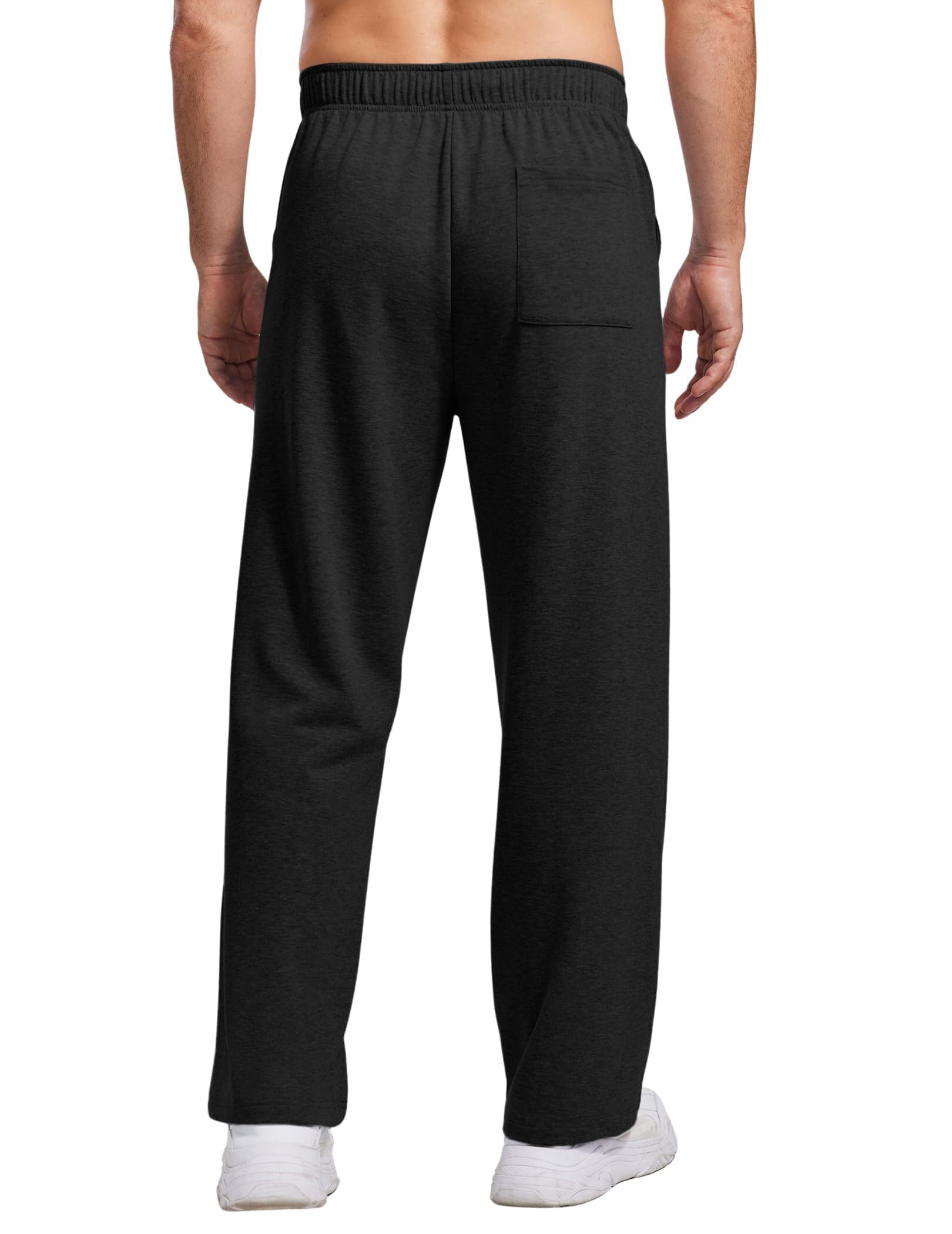 PINSPARK Pantalones de chándal para hombre, de algodón, ligeros, cintura elástica con cordón, con bolsillos, pantalones de yoga, pantalones de casa, pantalones de ocio