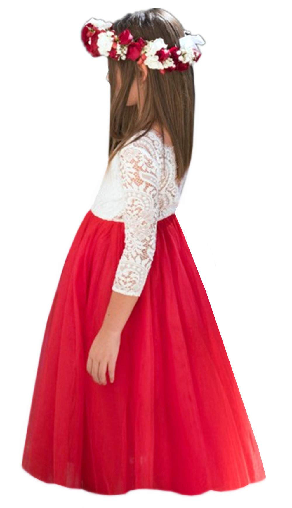 Red Flower Girls Dresses The Dress Shop
