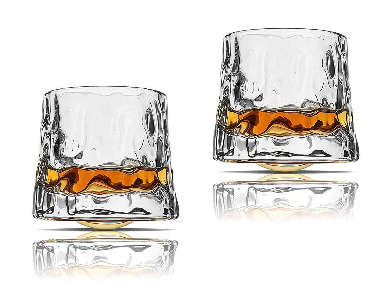 Buy Earnmore Whiskey Glasses Rotatable Old Fashioned