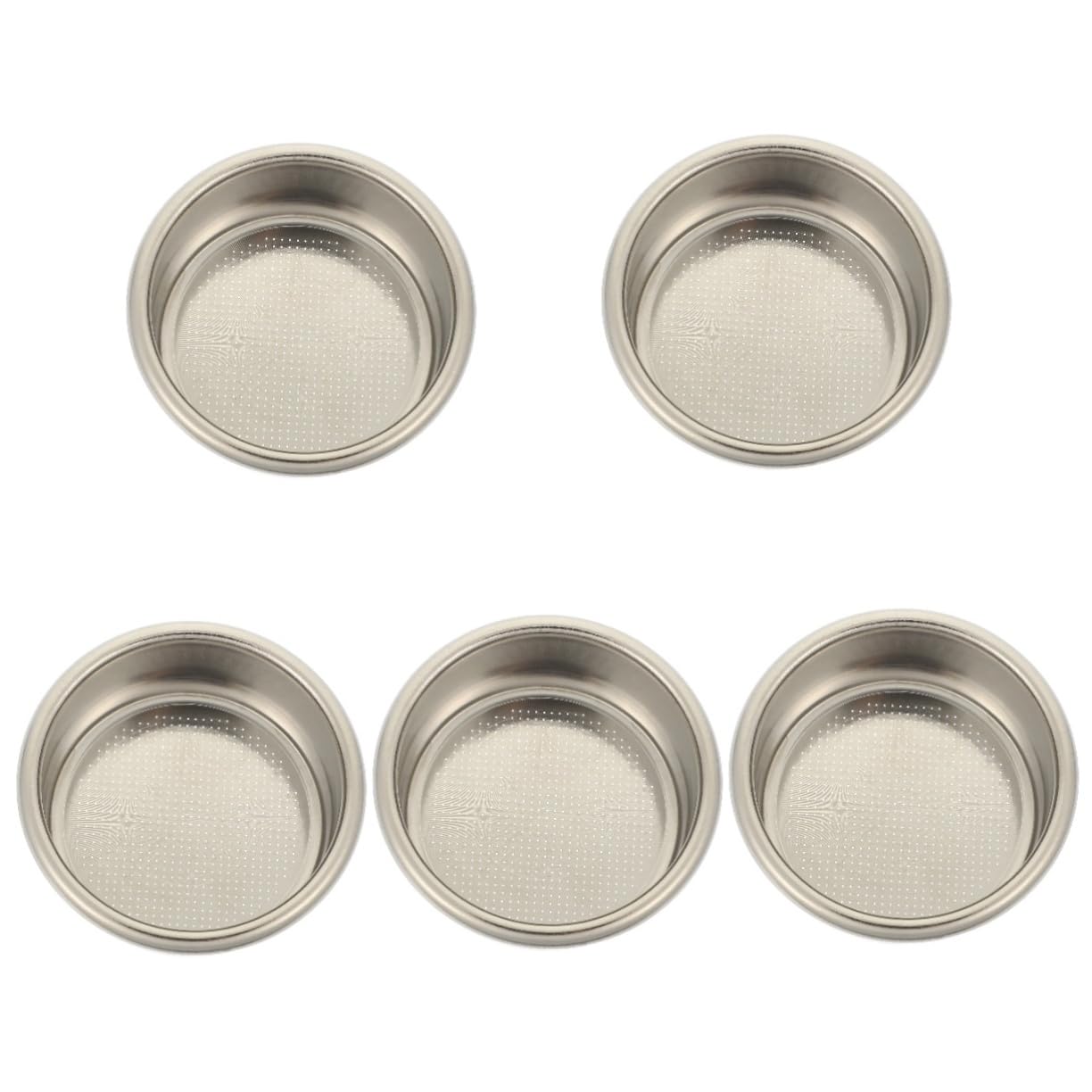 Housoutil 5 Filtros Reutilizables Para Cafetera Expreso De Acero Inoxidable Poroso Para Cafetera Expreso.