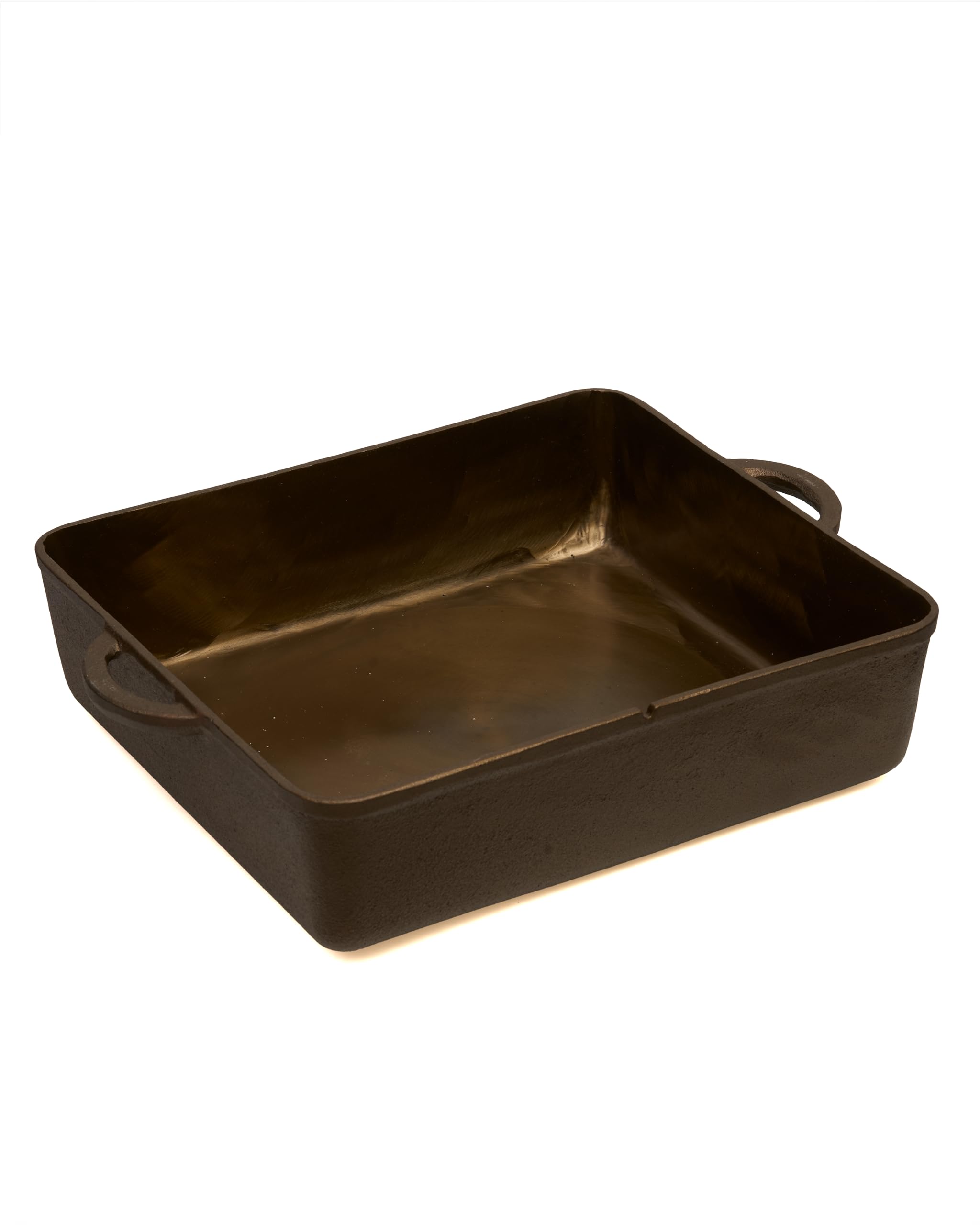 Pott & Flamme handpolierter Gusseisen eingebrannter Bräter 10,8 Liter | Deckel als Grillpfanne | alle Herdarten | auch Induktion