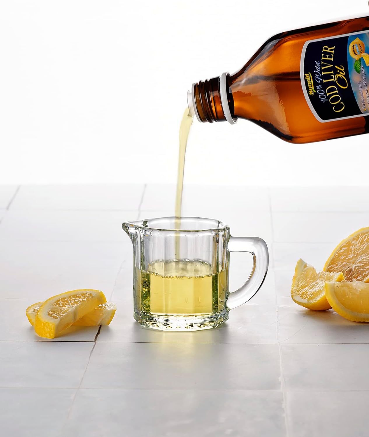 Sanniti 100% Natural Cod Liver Oil, 1081 mg Total Omega-3 Fatty Acids, Wild Caught Nordic, 250 mL (8.4 oz) (Lemon) - Image 3