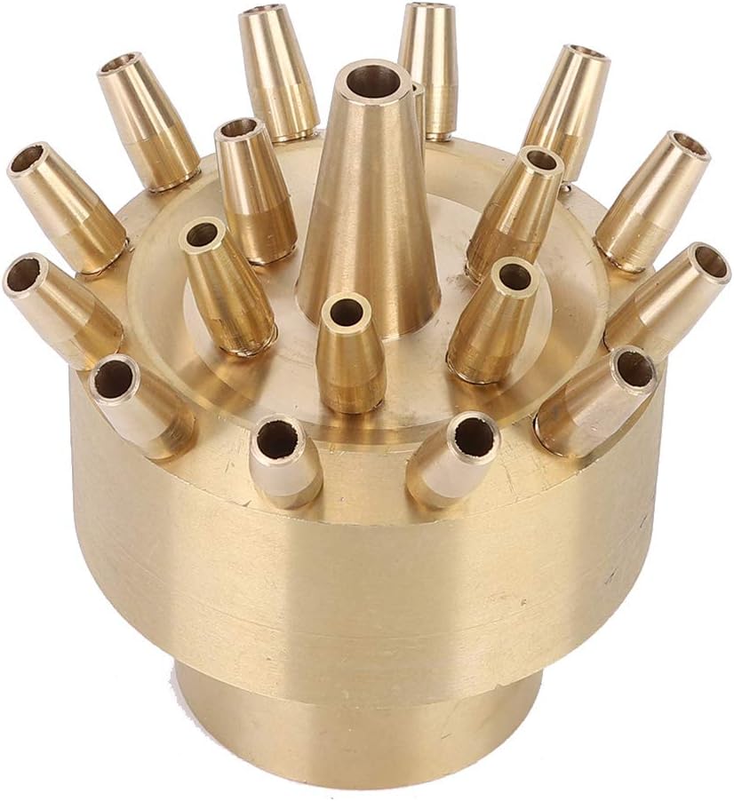 DN40 Female Thread 3 Layer Fountain Nozzle Copper Landscape Water Spray Head for Garden Pool SPA and Outdoor Decor