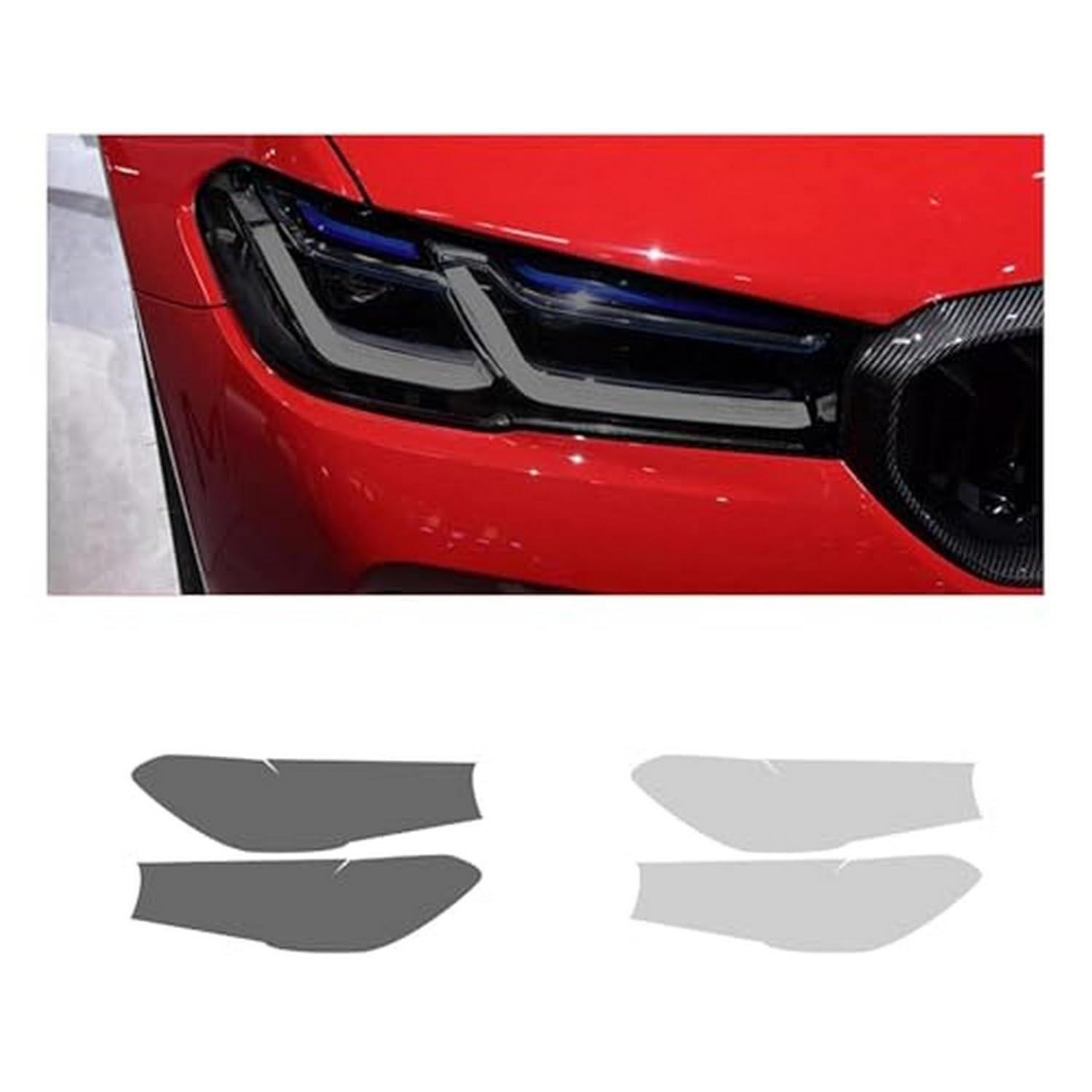 Película protectora faros BMW M5 F90 Facelift 2021 vinilo transparente TPU