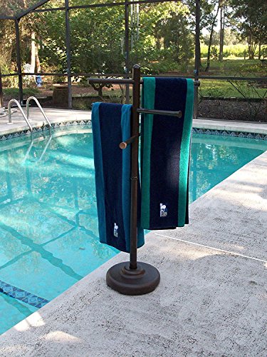 Outdoor Spa and Pool Towel Rack (Black)