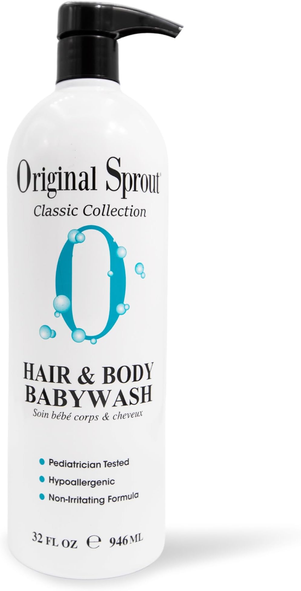 Baby Shampoo and Body Wash, Hypoallergenic Gentle Baby Wash for Newborns, Infants & Kids, Organic Calendula & Rosemary for Sensitive Skin & Hair, 32 oz. Bottle