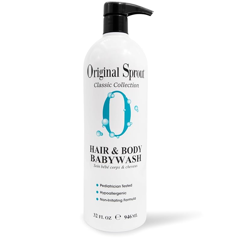 Original Sprout Shampoo e Sabonete Líquido Corporal Infantil, 946 mL