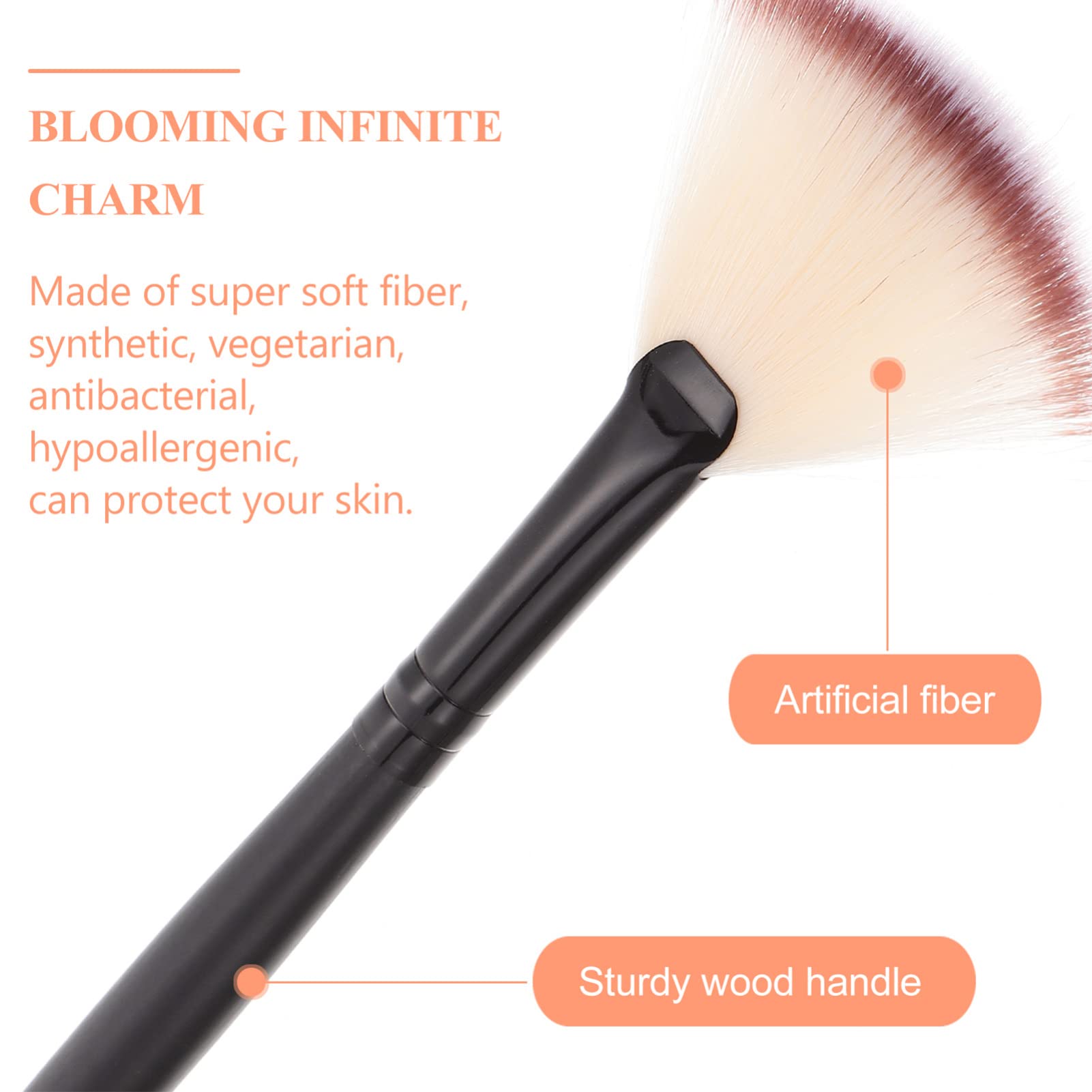 36 pinceles de maquillaje en forma de abanico, pincel de maquillaje, pincel de belleza en forma de abanico, aplicador para herramienta, cepillo para, cepillo de tratamiento de la