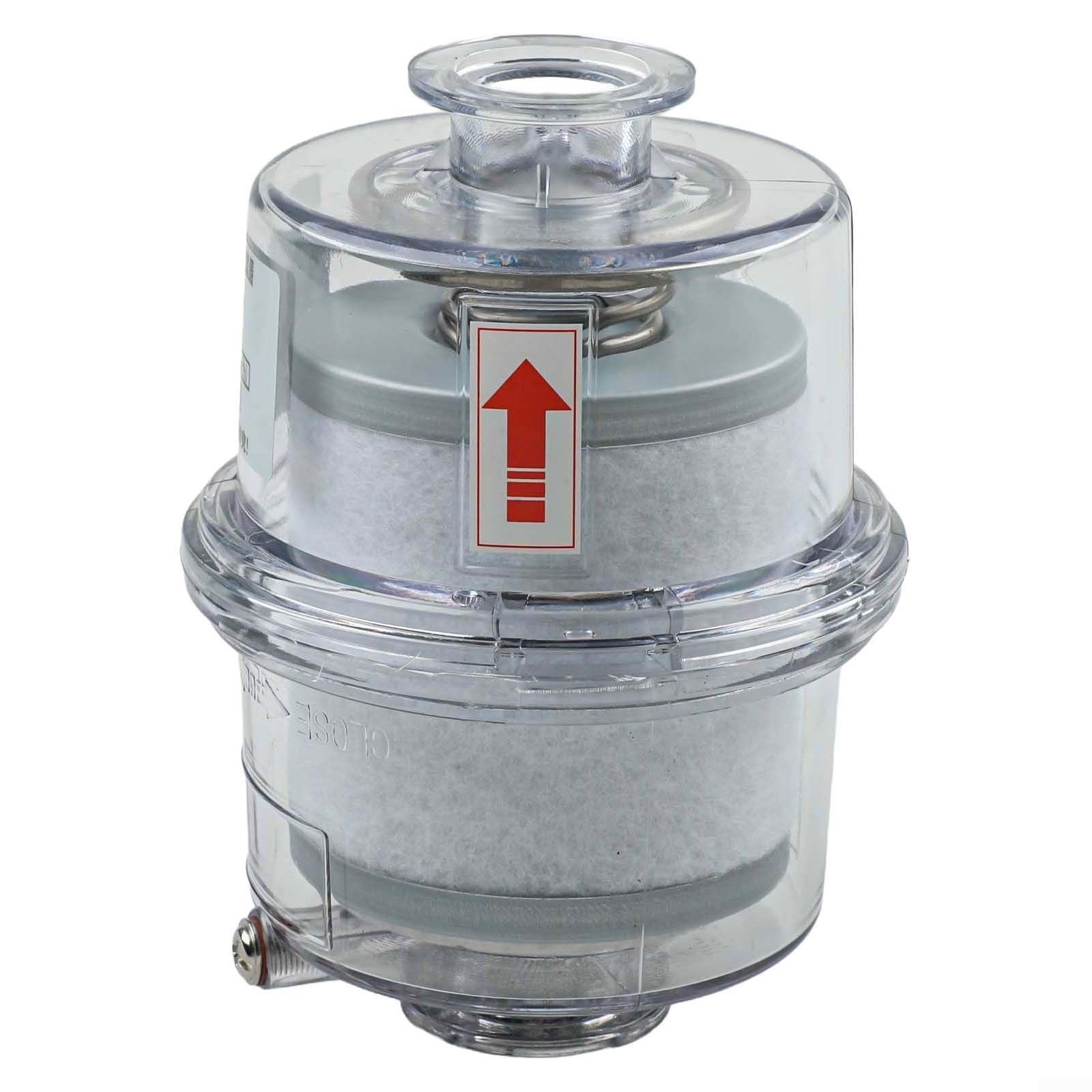 Separador de niebla de aceite eficiente para bombas de vacío, KF25/KF40, carcasa transparente para control de estado, resistencia a altas temperaturas, ideal para la industria y la investigación