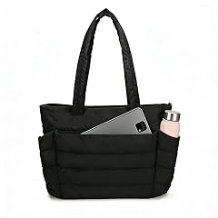 Urbanstand Tote Bag for Women - Lightweight Puffer Tote Work Bags with Compartments Quilted Shoulder Bag for Nurse