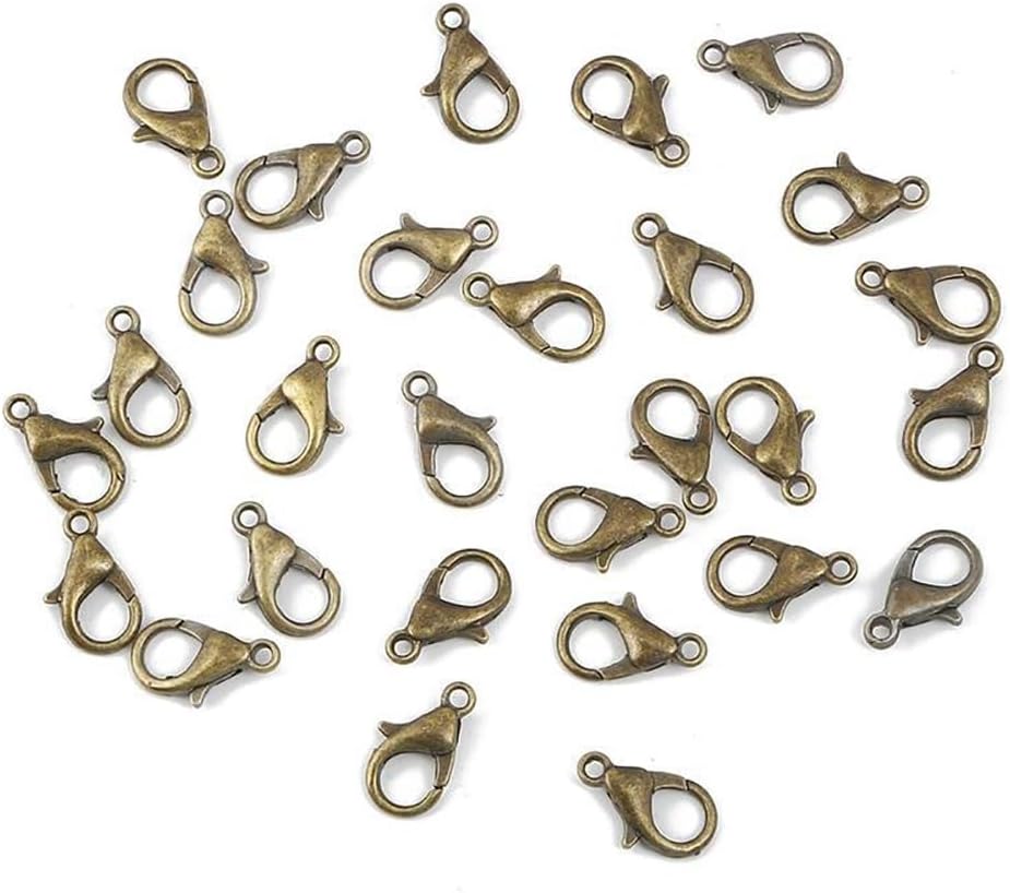 GSHLLO 400 Pcs Jewelry Clasp Set Lobster Claw Clasps Open Jump Rings Bracelet Connect Clasps Metal Necklace Clasps Jewelry Making Fasteners Bronze - Image 3