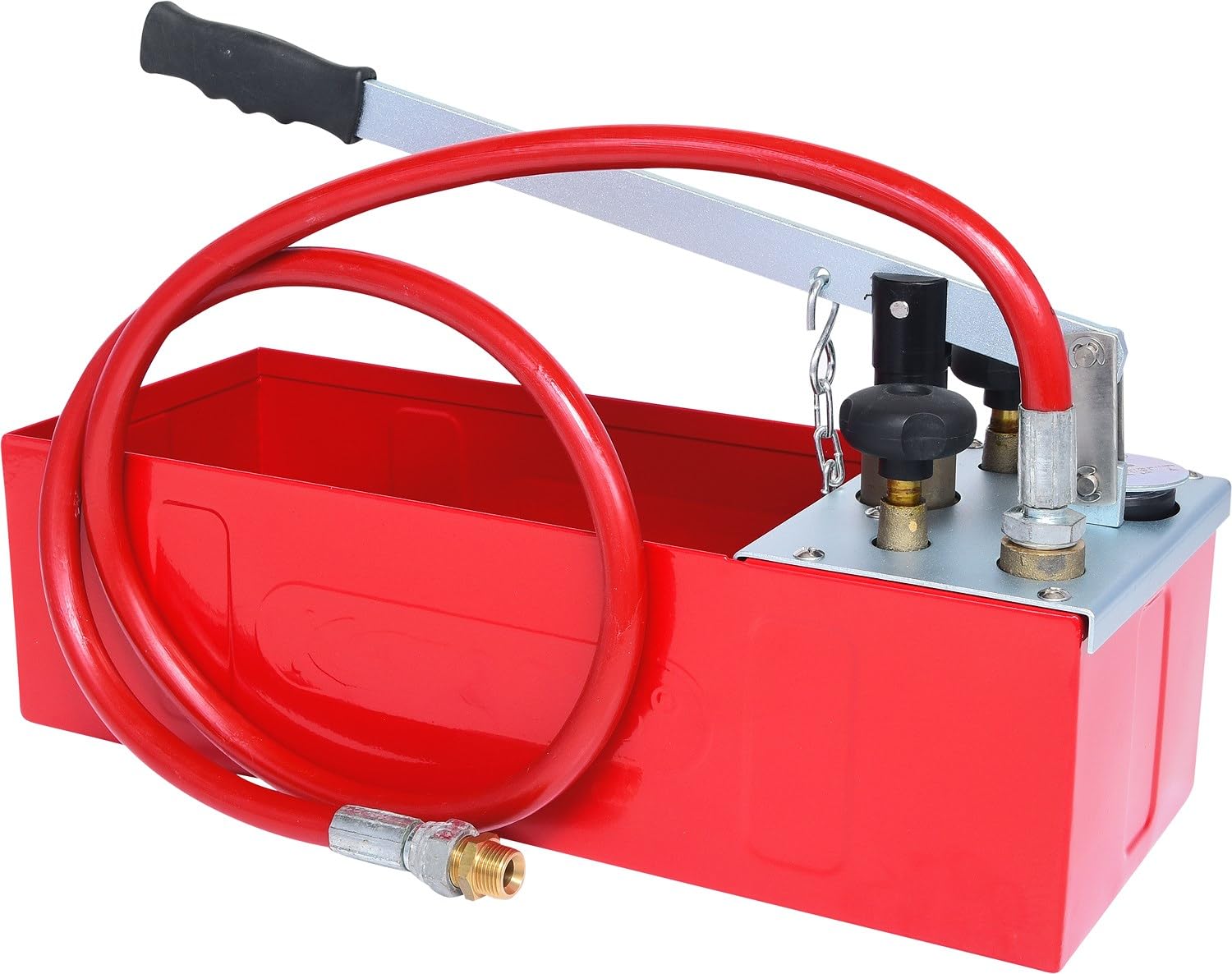 KS Tools 902.1004 Bomba de comprobación KS 50 roja, 60bar, tanque de 12L
