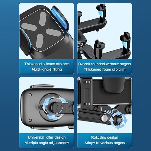 Miniatura 5 de OFBAND Soporte para teléfono con espejo retrovisor, soporte para teléfono con espejo retrovisor retráctil y giratorio de 360, soporte universal