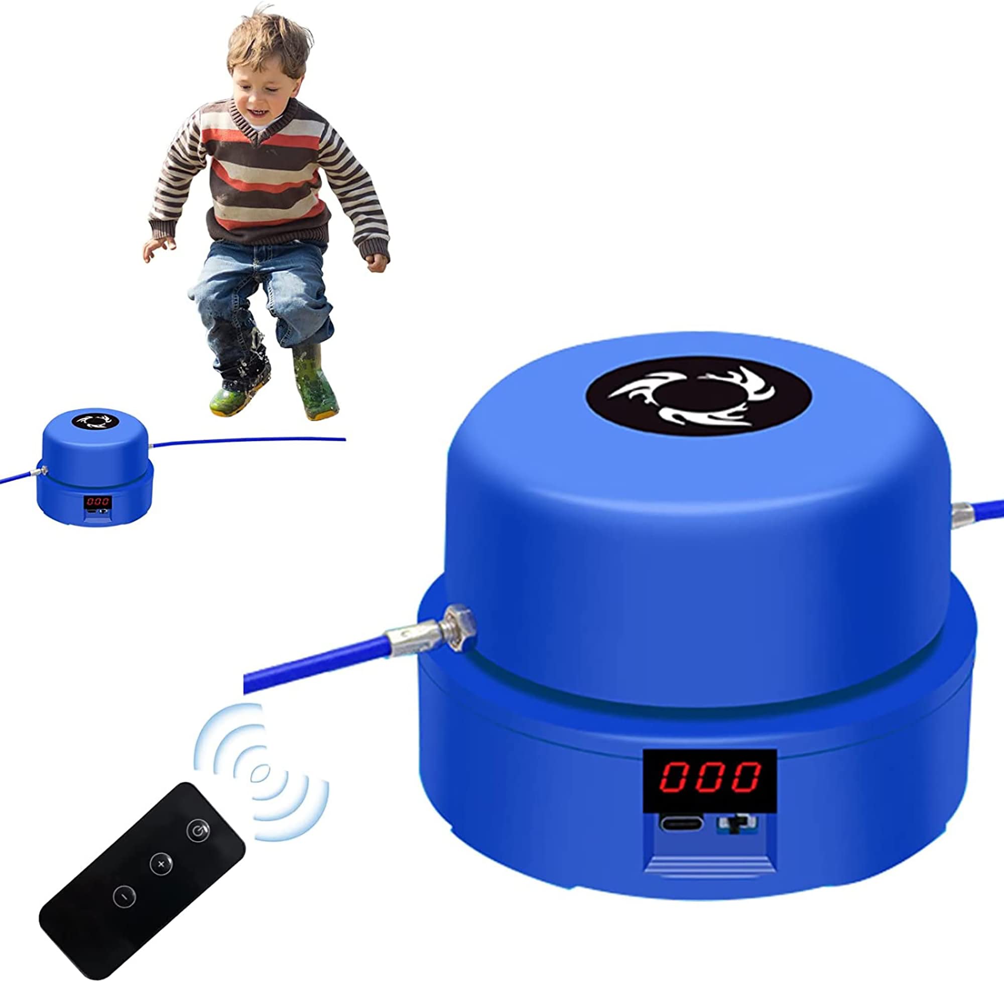 Smart Jump Rope Machine - Corda elettronica per saltare per donne, uomini, ragazzi e ragazze, regolabile con telecomando, 10 impostazioni di velocità, contatore di salti, ricaricabile