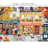 HUADADA Puzzle - Romantyczna ulica - 1000 elementów puzzle dla dorosłych i dzieci od 14 lat