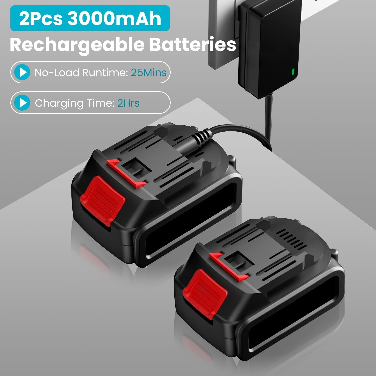 4-in-1 Pole Pruning Shears, Electric Pruning Shears & pole saws for tree trimming with 7 adjustable head angles,Cordless Pole Shears and Battery Pole Saw with 2Pcs 3000mAh rechargeable batteries