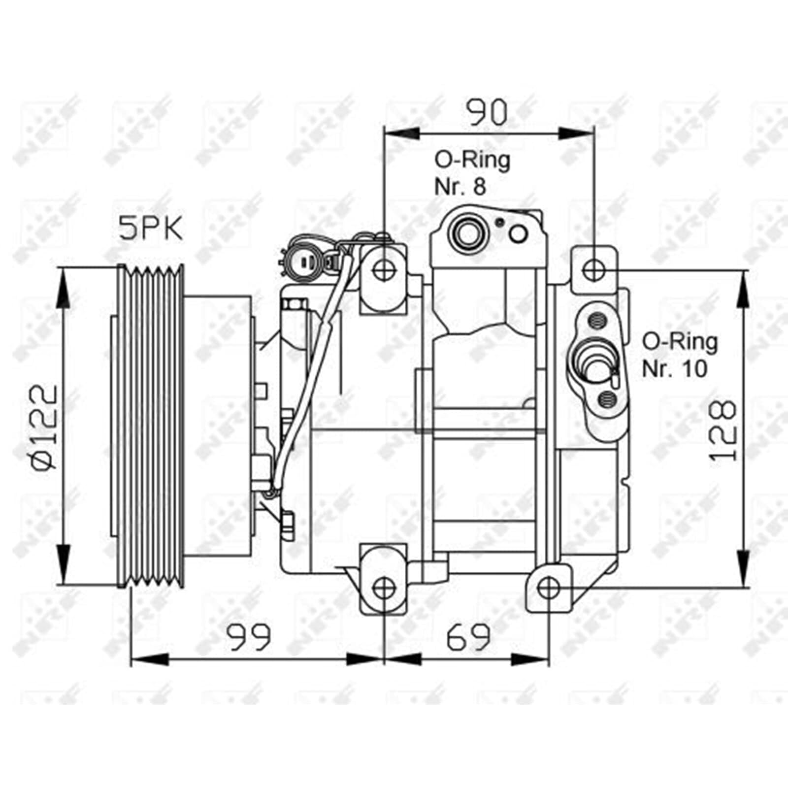 Sprężarka Klimatyzacji NRF 32442G 6SBU16 PAG 46 12V