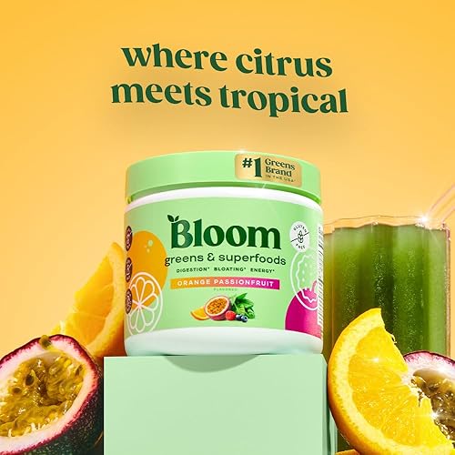 Miniatura 2 de Bloom Nutrition - Greens and Superfoods x Mama Karls, alimentos verdes en polvo, enzimas digestivas, probióticos, espirulina, clorela para hinchazón
