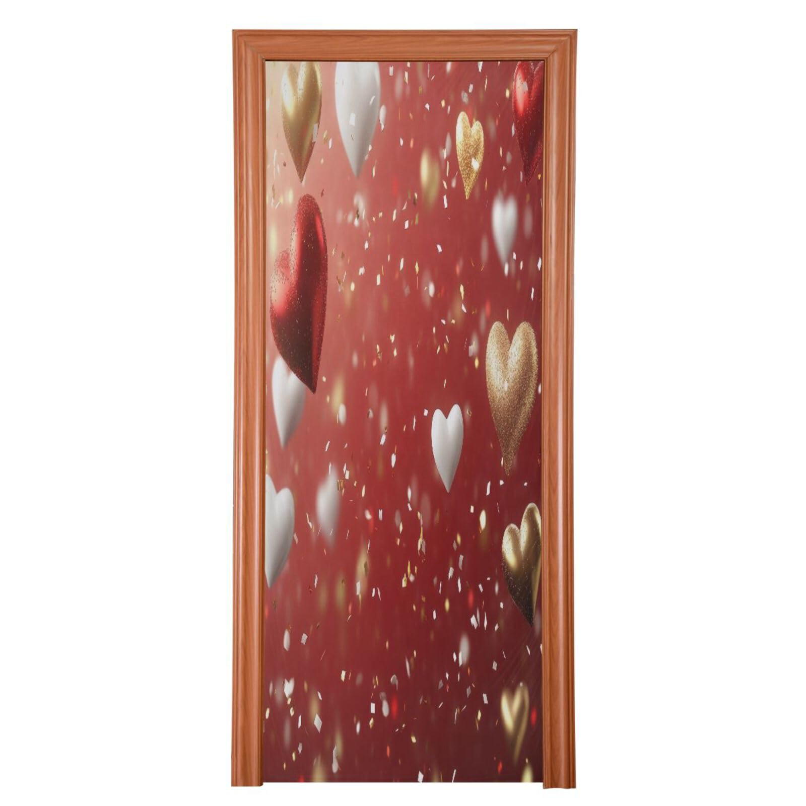 FLildon Love Balloons Valentine's Day Door Cover Decoration, Party Accessory Porch Decor for Festive Ornament Room Door Covers 36 x 98 Inch