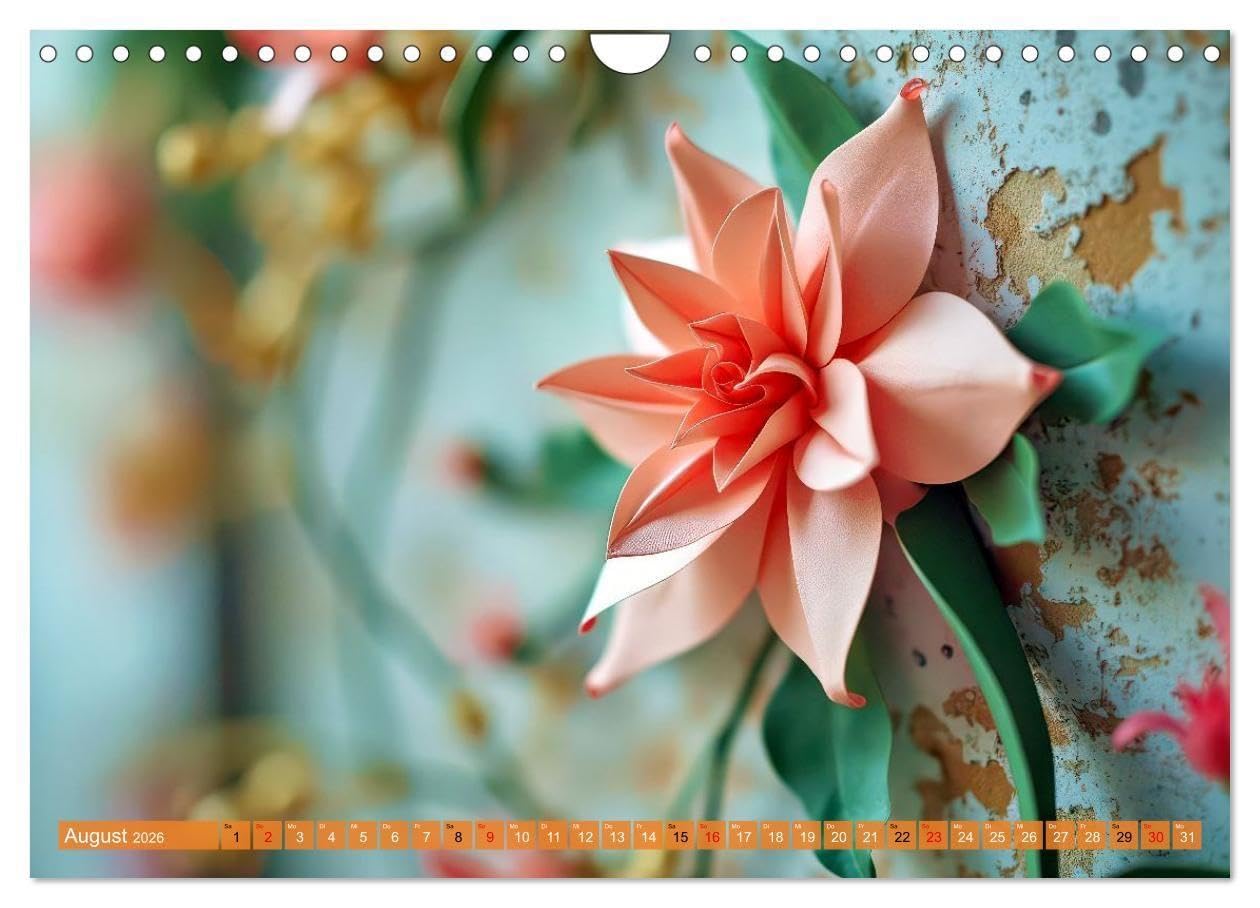 Origami-Formen (Wandkalender 2026 DIN A4 quer), CALVENDO Monatskalender: Origami verbindet Ästhetik und Struktur, mathematisch präzise Faltungen erzeugen komplexe Formen mit minimalistischer Eleganz.