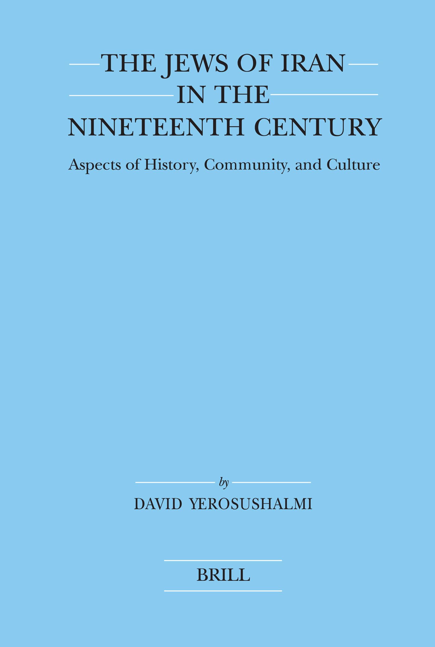 The Jews of Iran in the Nineteenth Century (paperback): Aspects of History, Community, and Culture: 40 (Brill's Jewish Studies)