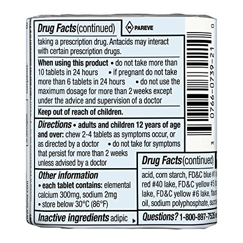 Image of TUMS Tablets, 8 Count (Pack of 9)