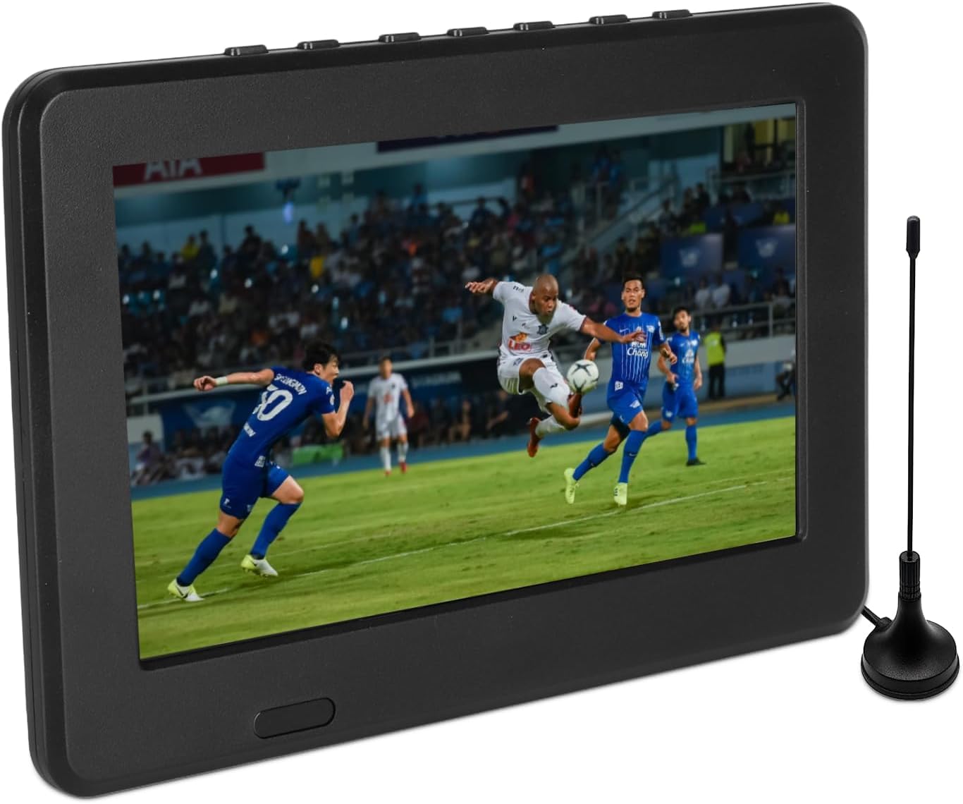 Cuifati TV Portable, écran LED 7 Pouces, Mini Portable Prend en MKV AVI MP4, TV de Voiture pour Camping, Randonnée, Maison,en Plein Air, TV Analogique, TV Numérique ATV