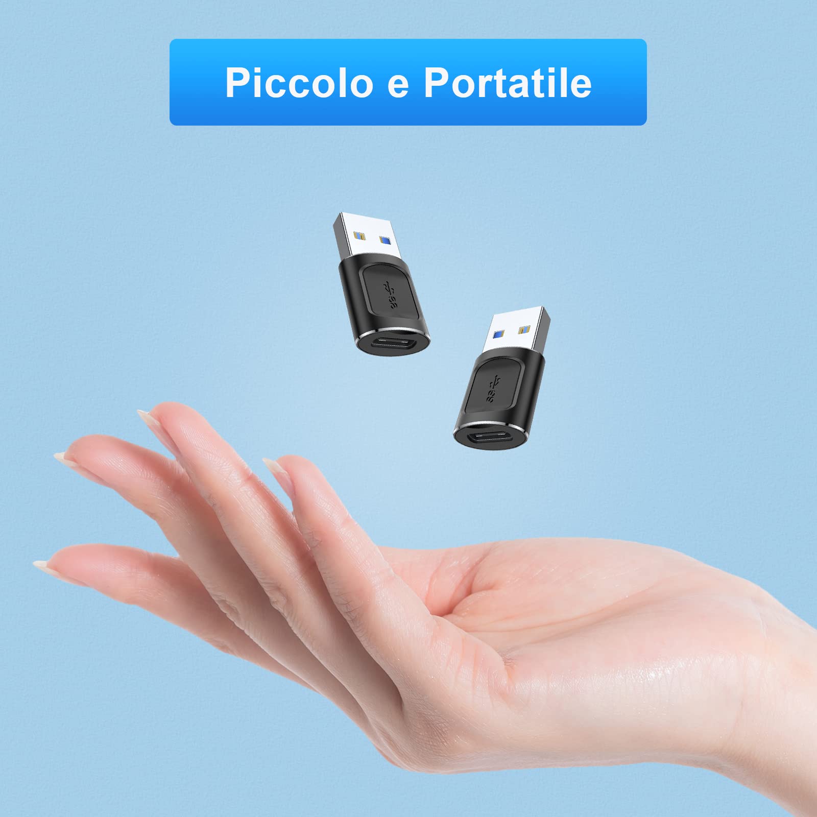 HORJOR Adattatore USB C Femmina a USB Maschio, Connettore OTG per iPhone 13 Pro Max, Samsung Galaxy S22