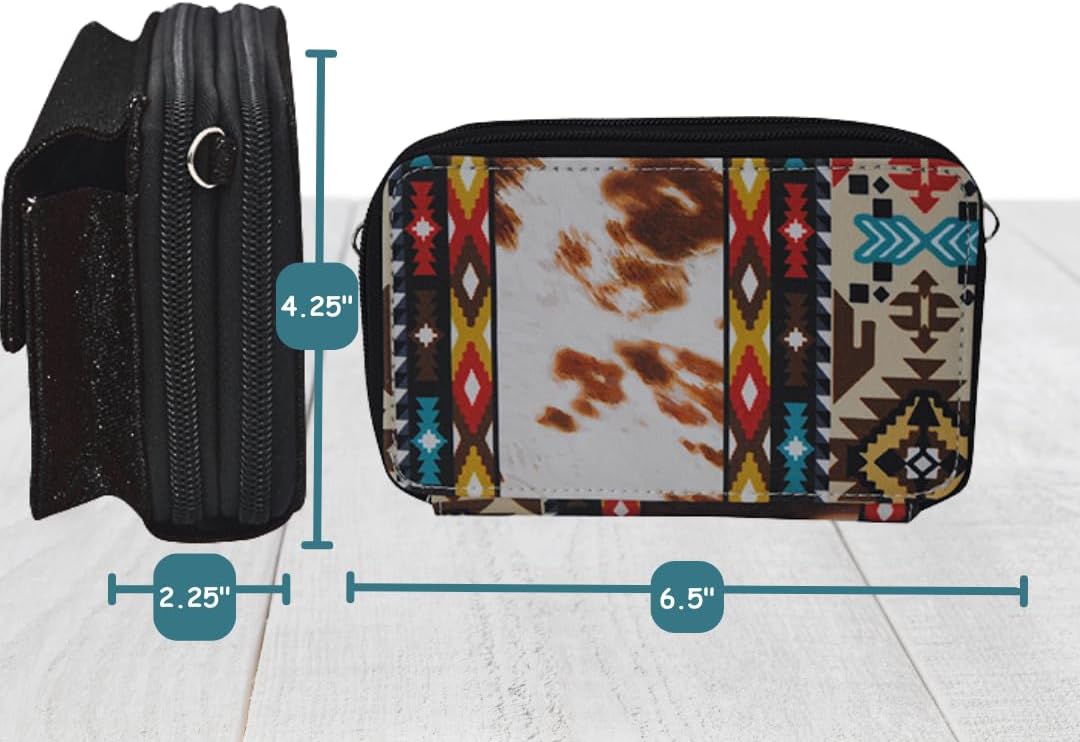 NGIL Canvas All in One Wallet, Wallet, Women Wallet, Wristlet Wallet, Zippered Wallet for Women (Tribal-Black)