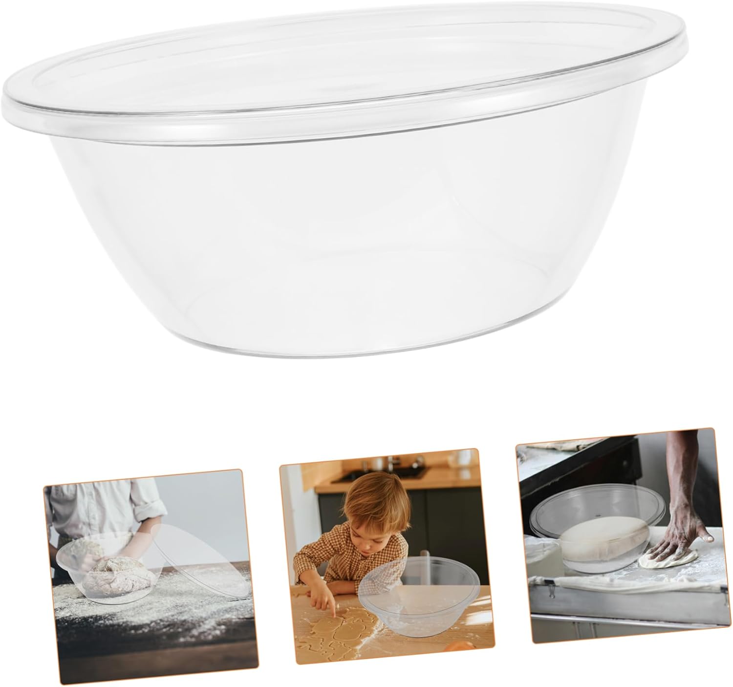 ABOOFAN Deep Mixing Bowl Cover for Baking and Cooking Plastic Kneading Basin Versatile Kitchen Tool for Fruits and Vegetables Sturdy and Easy to Clean