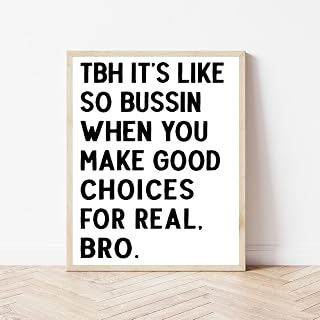 NATVVA It's Like So When You Make Good Choices For Real Wall Art Poster Canvas Prints Funny Science Rules Sign Painting Picture Artwork Middle School Classroom Slange Decor Girl Nursery No Frame