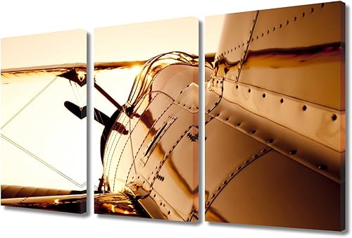 Miniatura 112 de Lienzo decorativo para pared, 3 piezas, póster de nariz de avión, arte de hélice gris, decoración del hogar, lienzo inspirador, decoración de pared