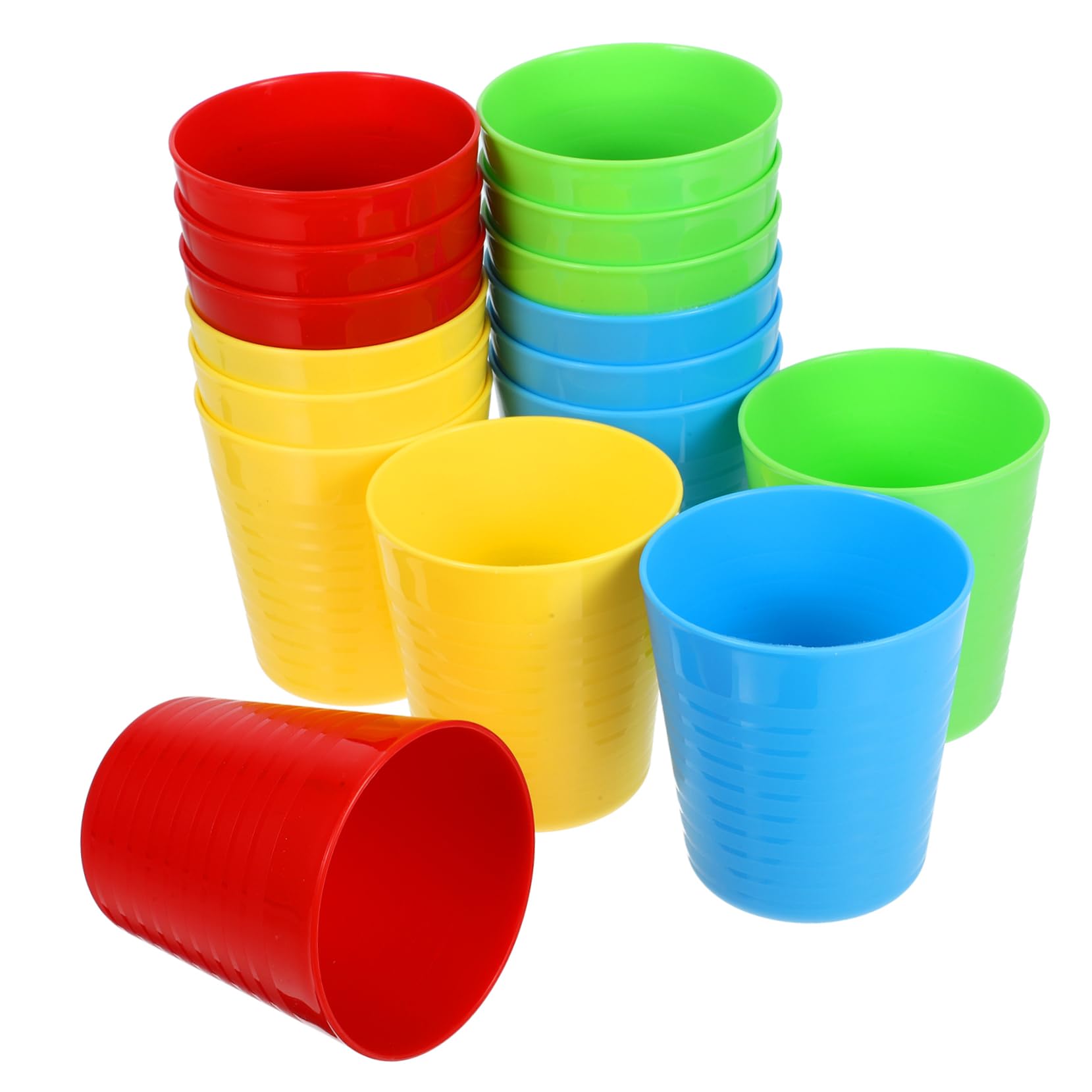 VINTORKY 16Pcs Plastic Drinking Cups Unbreakable Party Cups for Water Juice Beverages Safe Lightweight Design for Home School Outdoor Use