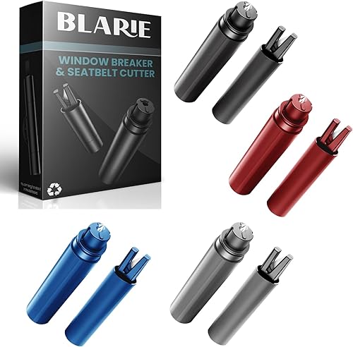 Martillo de seguridad de escape para automóvil, 4 piezas, rompedor de vidrio y cinturón de seguridad, martillo de seguridad, martillo LifeHammer,