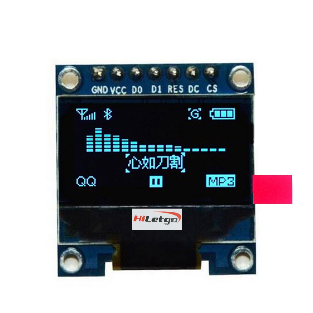 HiLetgo 0.96" inch SPI Serial 128 * 64 12864 Characters OLED LCD Display SSD1306 for 51 STM32 for Arduino Font Color Blue