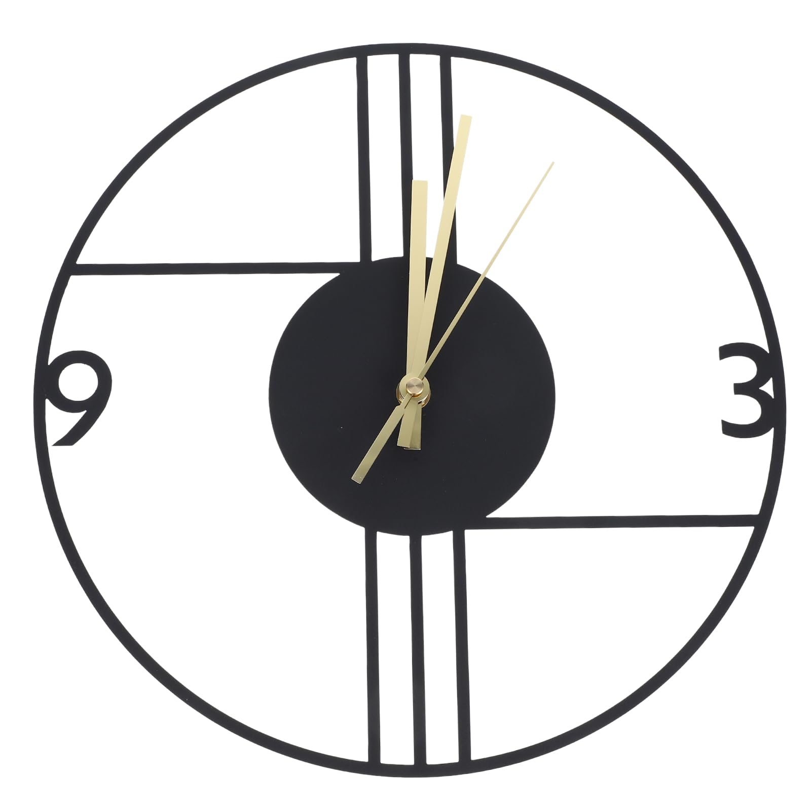 Horloge murale silencieuse en métal grand format pour des nuits paisibles