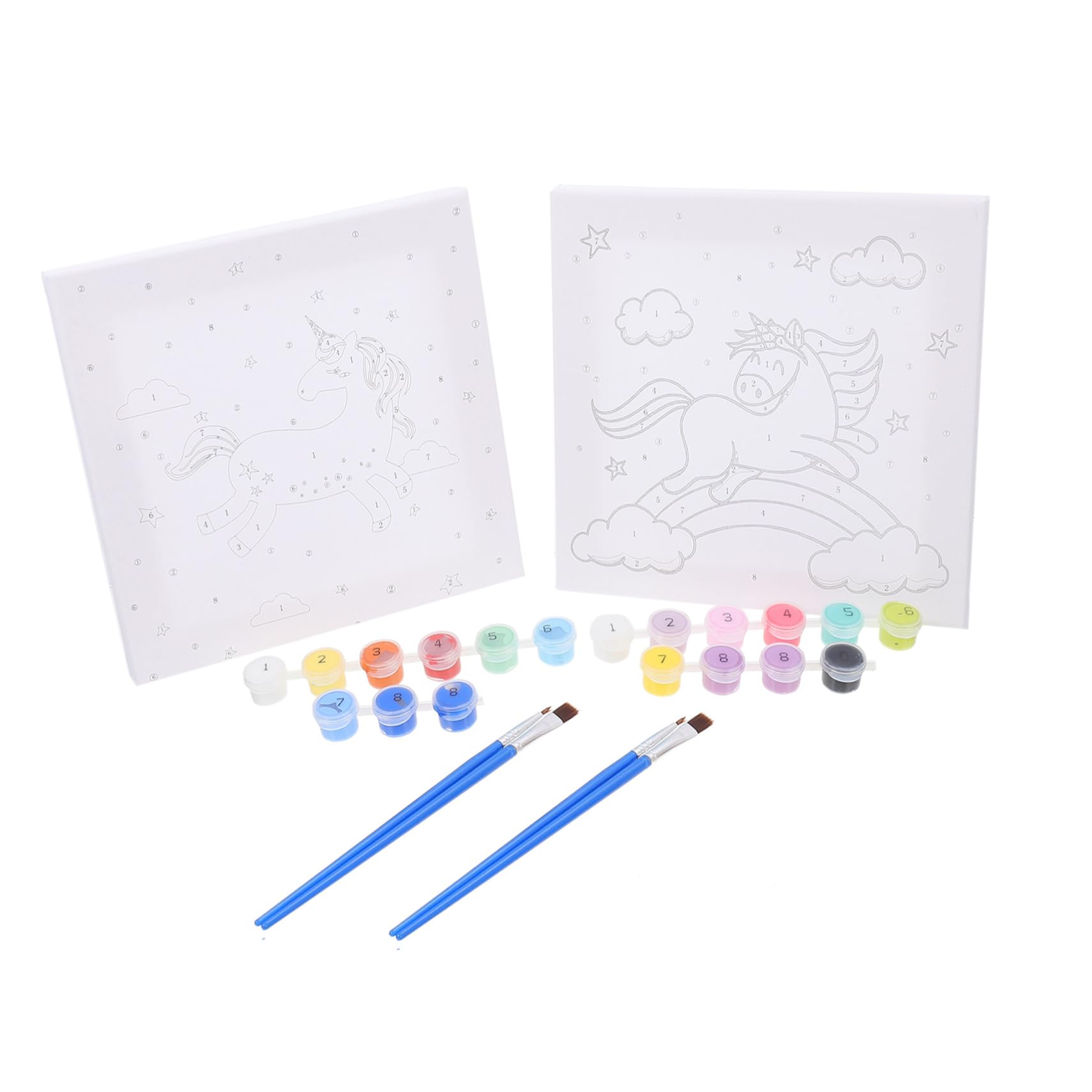 STOBOK Kit De Pintura Al Óleo Para Niños 2 Juegos Pintura Por Números Pinturas Acrílicas Pintura A Mano Imagen