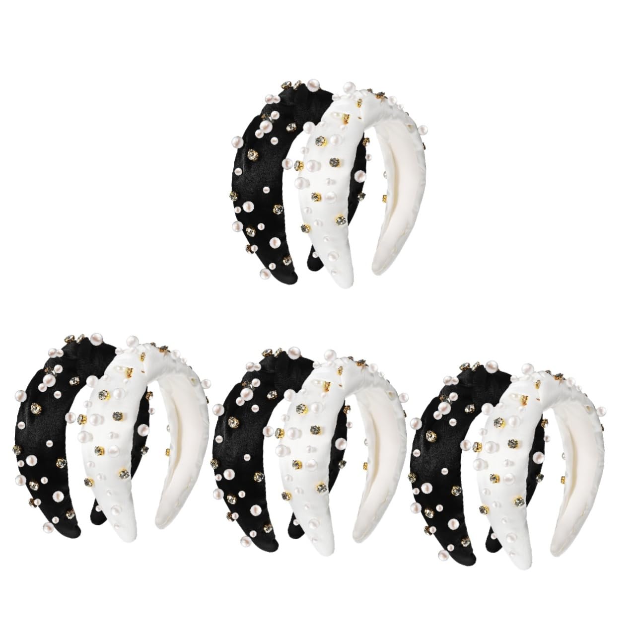 8stücke Haarbänder Mit Perlen Knotted Headbands Für Und Mädchen Eleganter Haarschmuck Mit Strasssteinen Vielseitig Und Für Verschiedene Anlässe