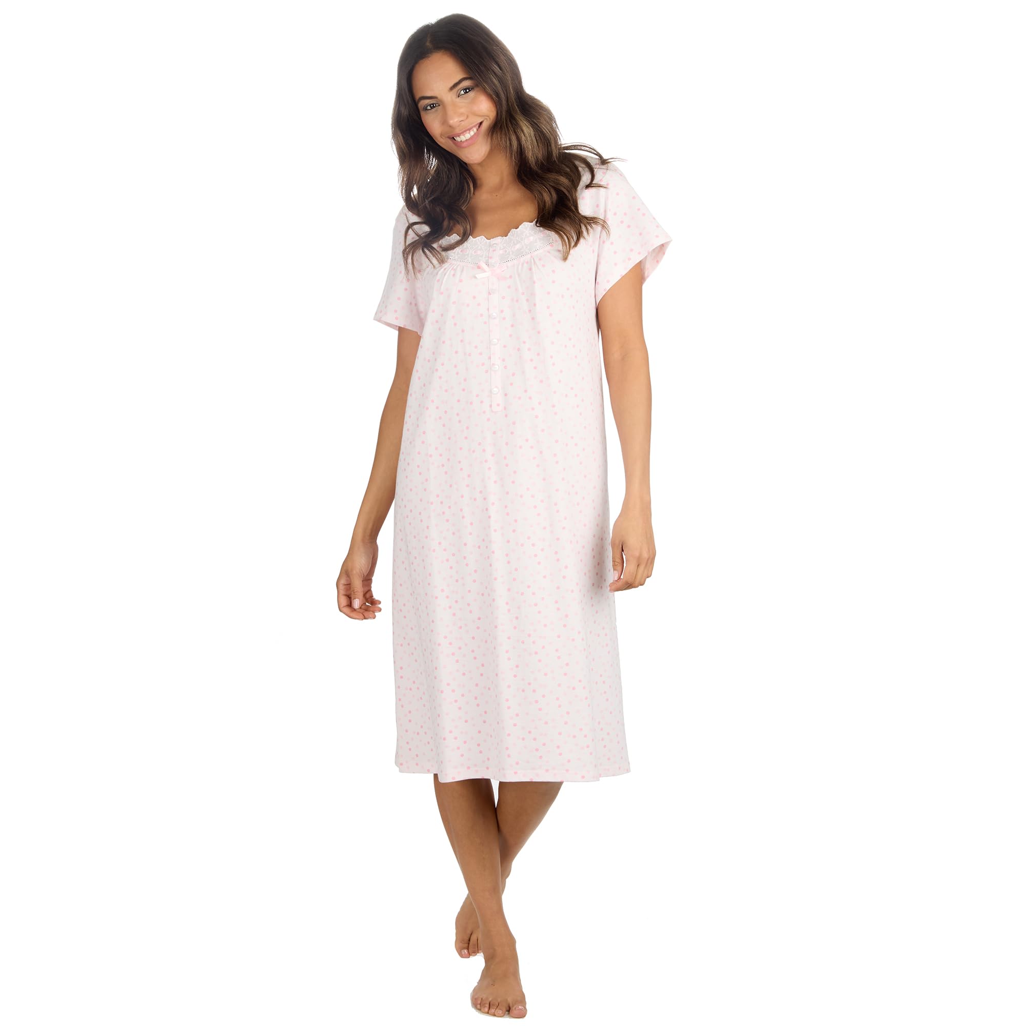 Undercover Ladies Cotton Nightie 34B1953 Pink Spot 18-20