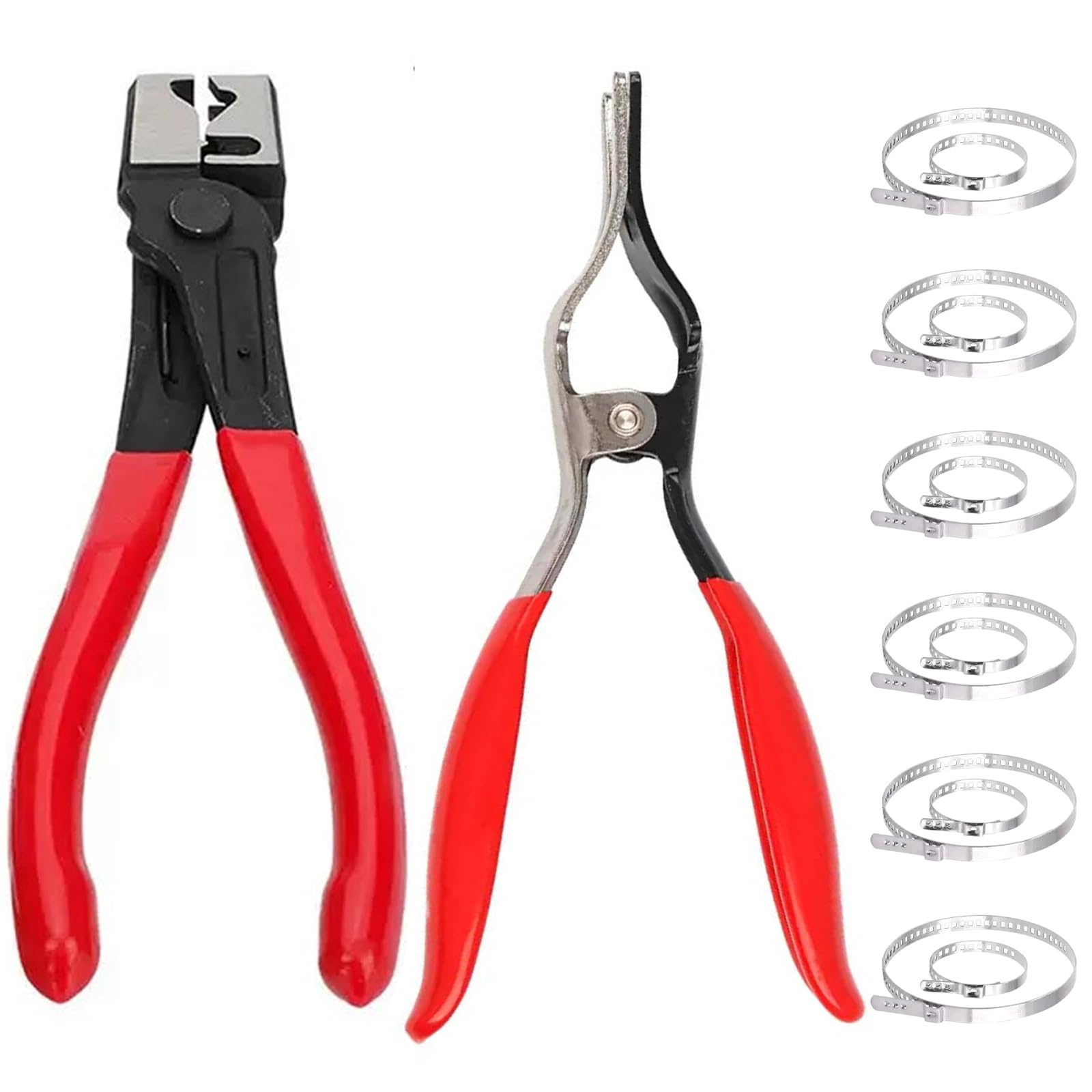 14 Pcs Hose Clamp Pliers, CV Boot Clamp Pliers with 12 Adjustable CV Boot Clips & 1 Fuel Line Plier, Clic-R Type for Most Cars