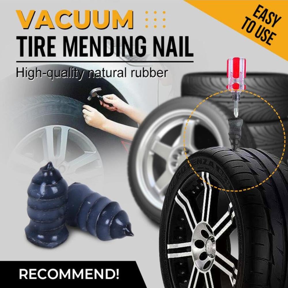 LIMBANI BROTHERS 10pcs Vacuum Tyre Repair Nail Car Scooter Bike Universal Tubeless Rubber Na-AJ 4