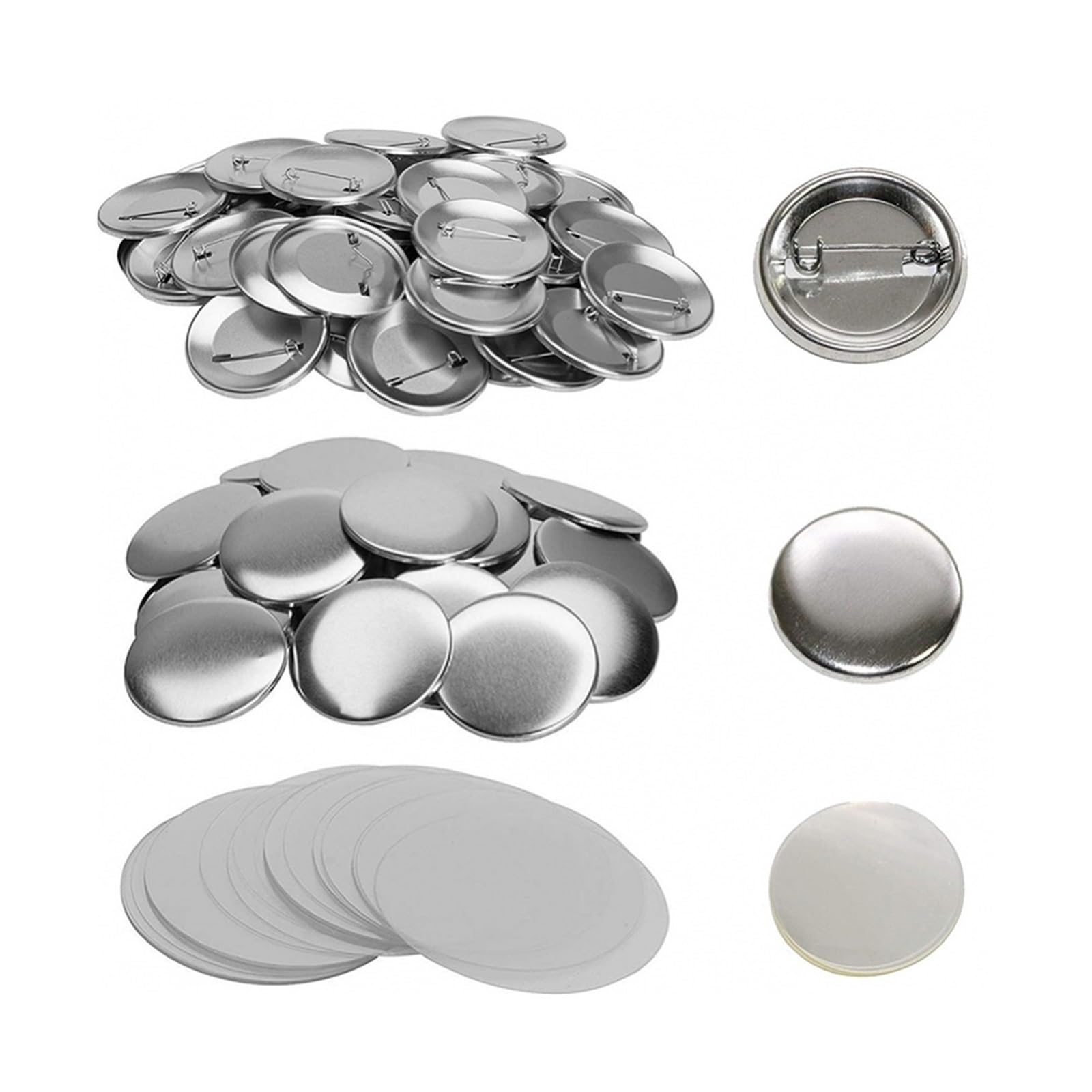 Fournitures fabricant de pièces de monnaie et badges, épingles à bouton métal 58mm 100PCS
