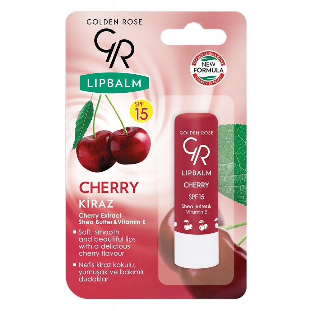 Golden Rose Lip Balm No: 07 Cherry SPF15 - Kiraz Aromalı Dudak Nemlendiricisi