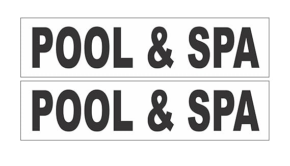 2-6x24 Pool & Spa Real Estate Rider Sign Black Double Sided