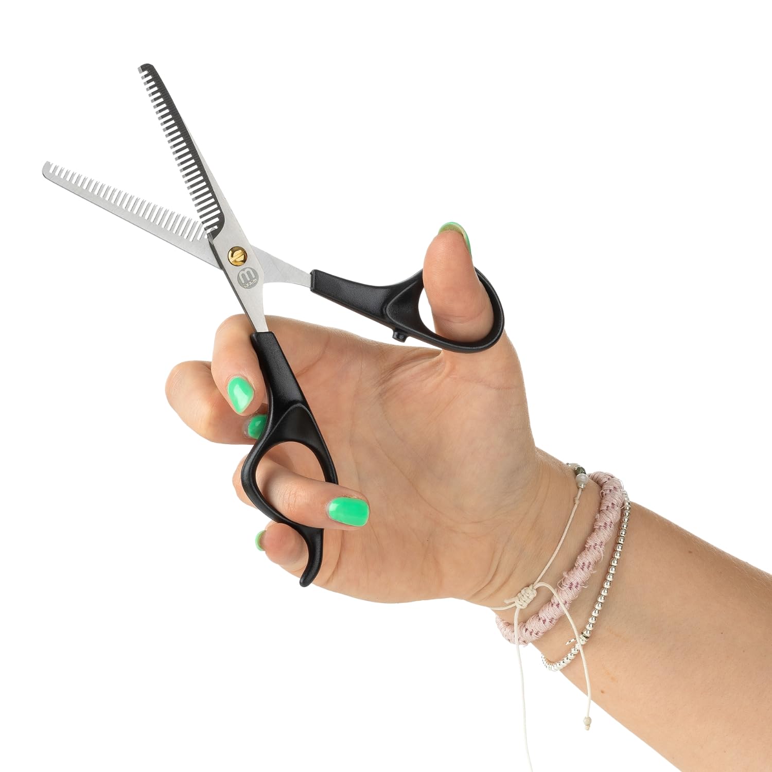 Mikki Dog, Cat Double Thinning Grooming Scissors - Pet Shears with Toothed Blade for Thick Coats