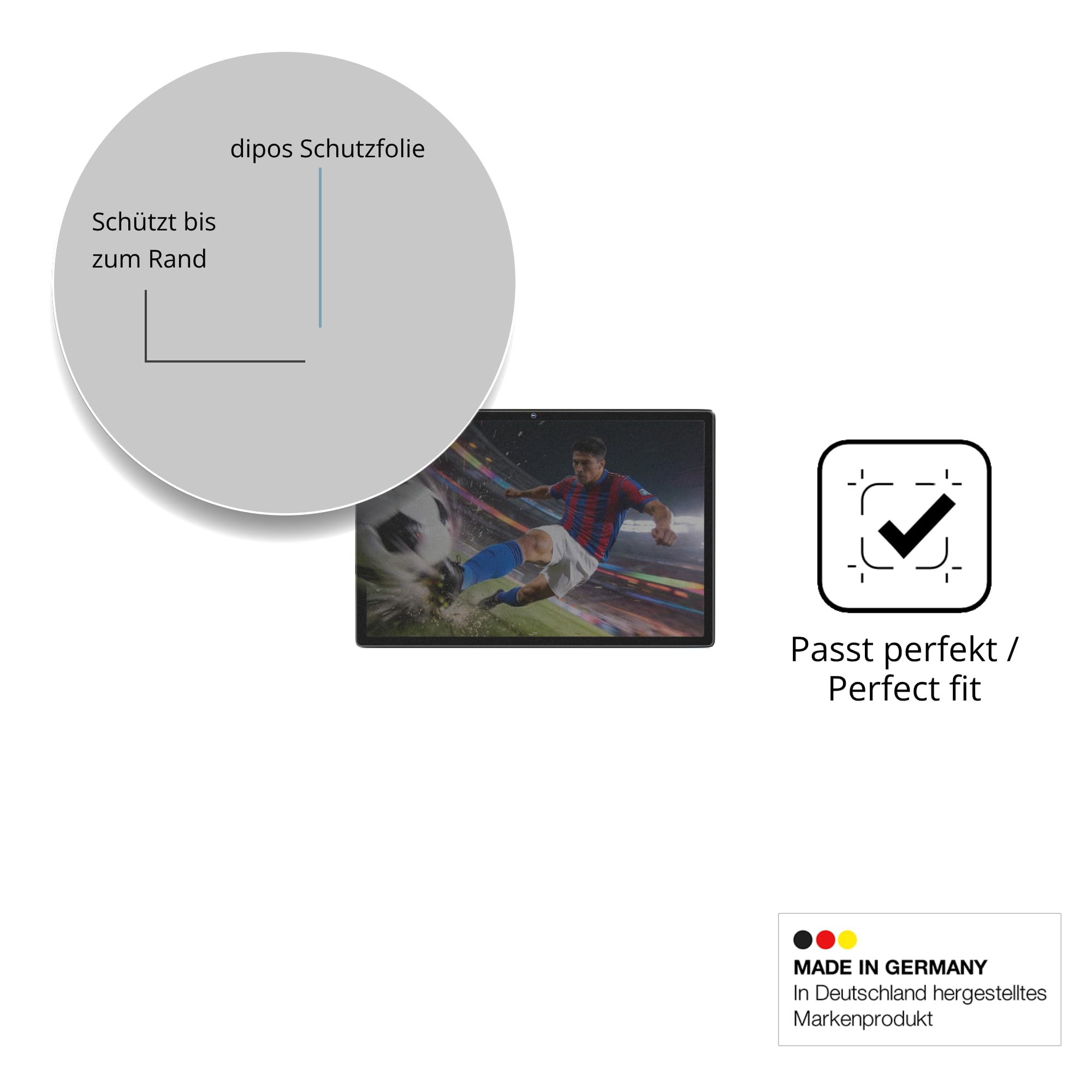 dipos Protector de Pantalla Antiespía para Zentality C-710P 10.1 | Película protectora mate, filtro de privacidad 4 vías, ajuste perfecto, antiarañazos, sin burbujas, autoadhesivo